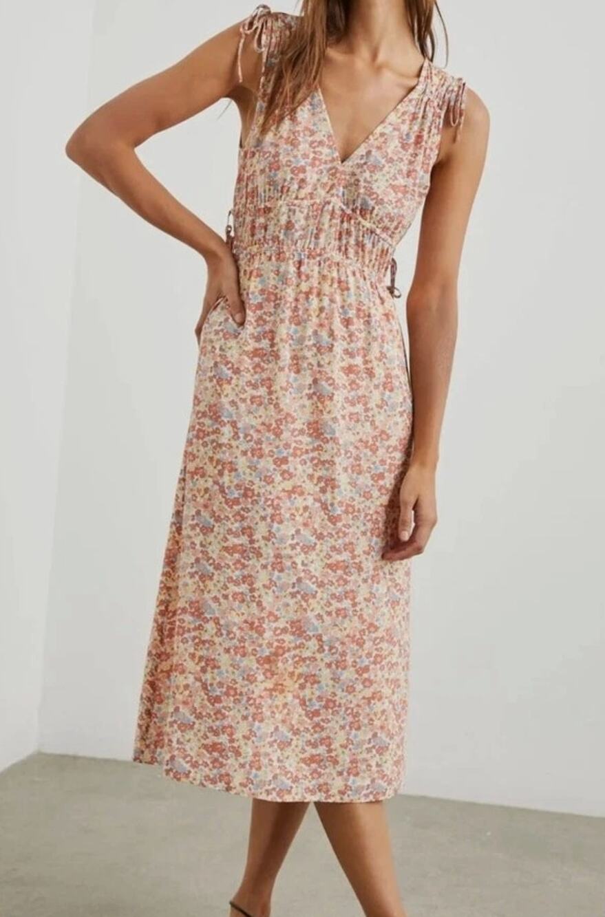 NWT Rails Constantine Multi Wildflower Midi Dress Size Large